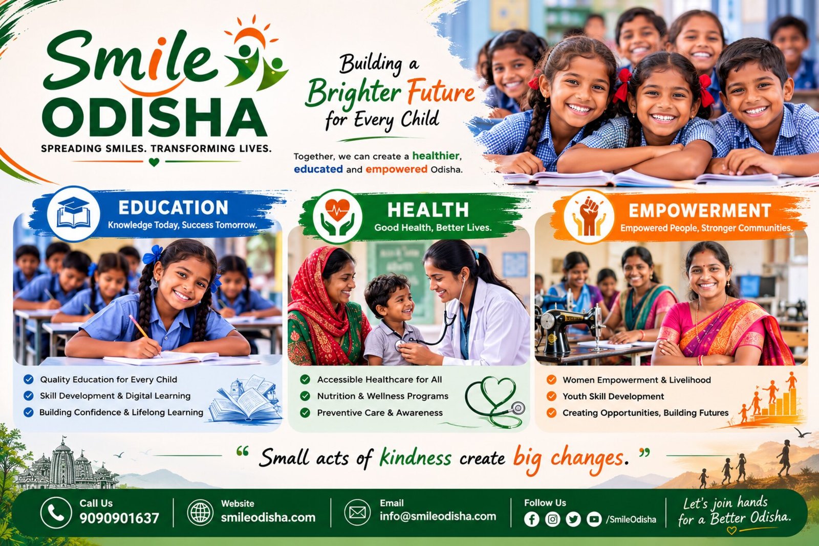 Smile Odisha — Building a Brighter Future for Every Child: Education, Health, Empowerment